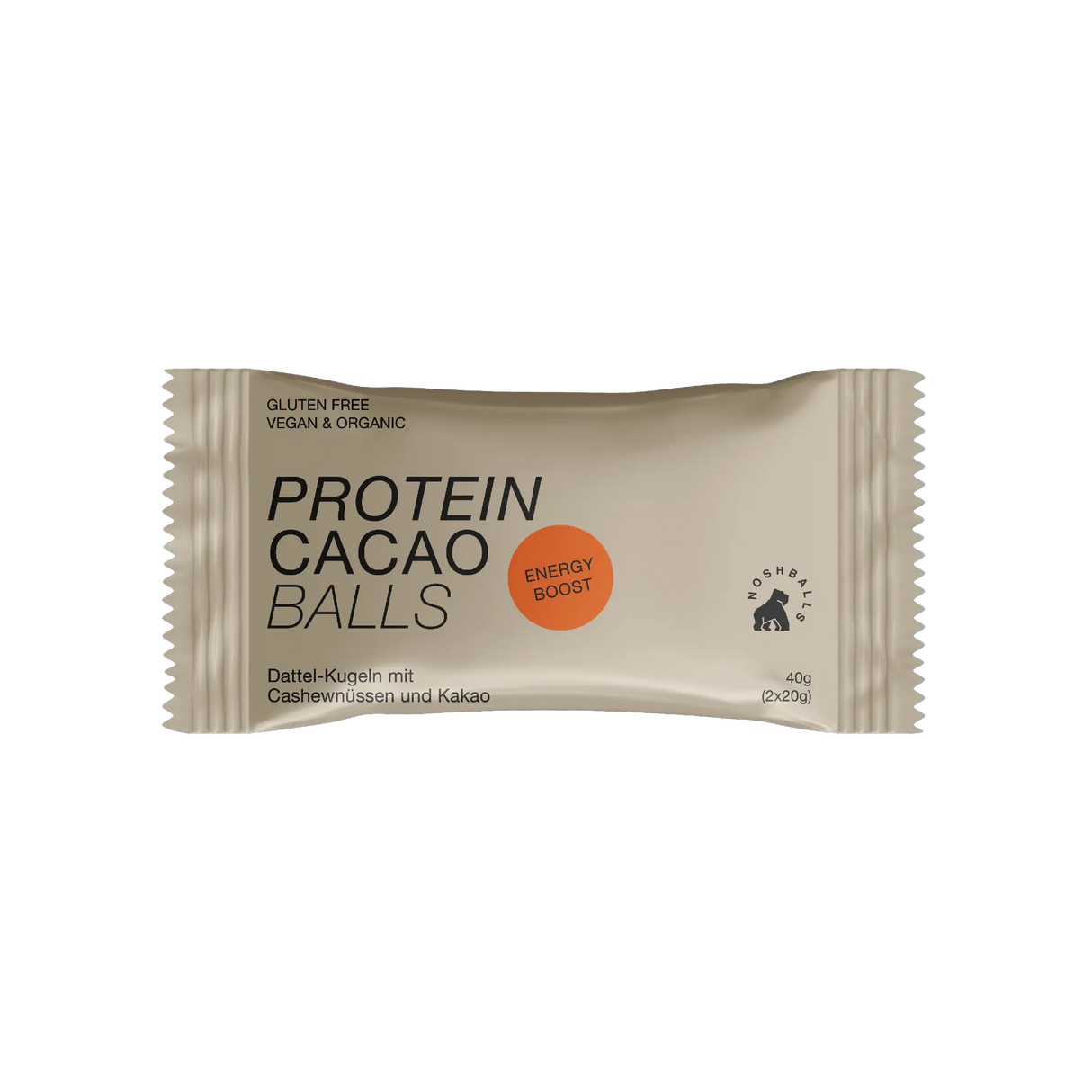 Noshballs (bio) 40 g / Reload (Cacao & Cashew) kaufen - Noshballs Energieriegel - Fitness Onlineshop