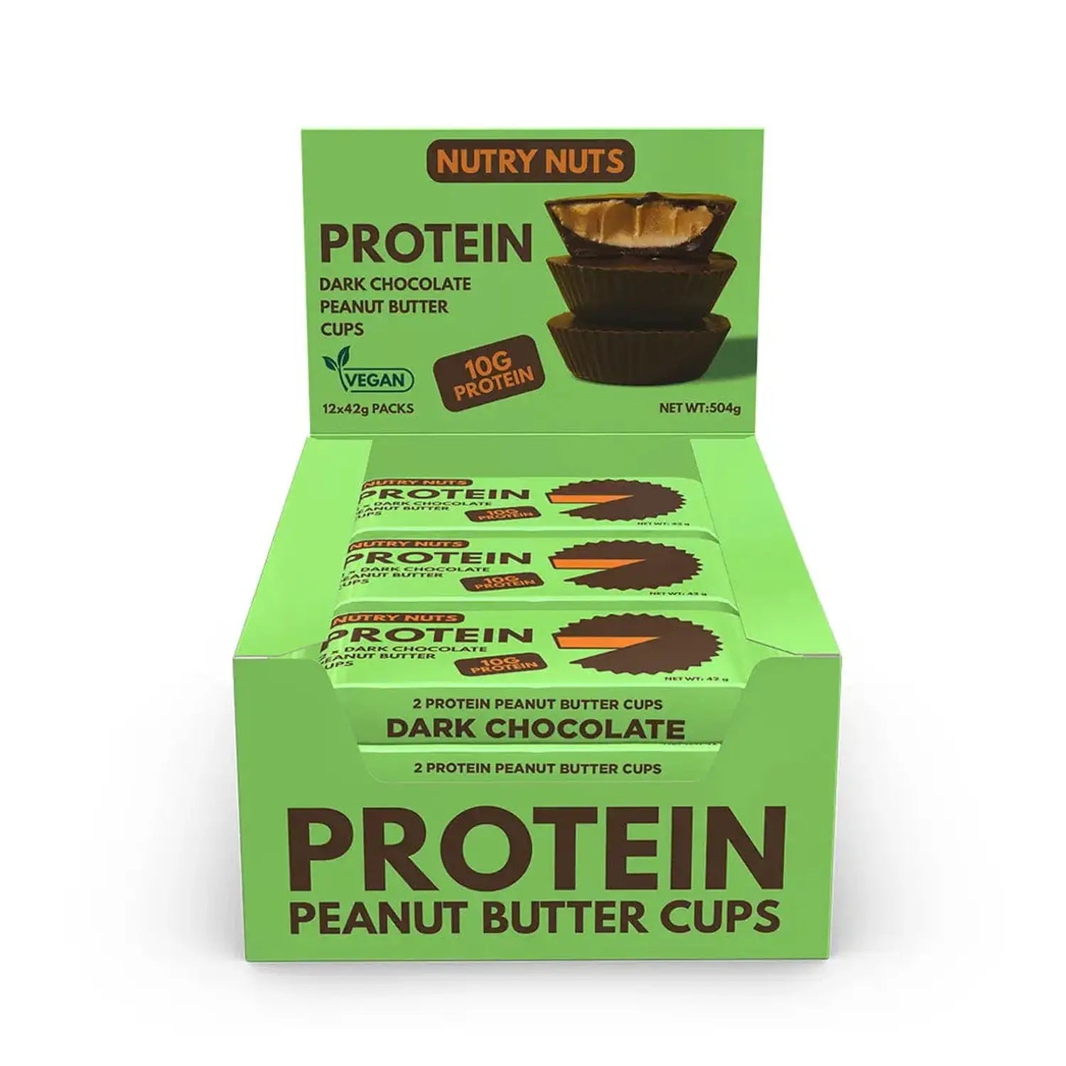 Nutry Nuts Nutry Nuts - Protein Peanut Butter Cups 12 x 42 g Dark Chocolate kaufen bei HighPowered.ch