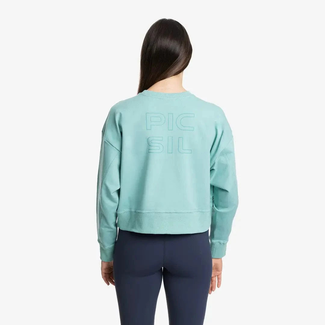 Damen Jersey Stretch Crop Sweatshirt kaufen - PicSil Oberteile Damen - Fitness Onlineshop