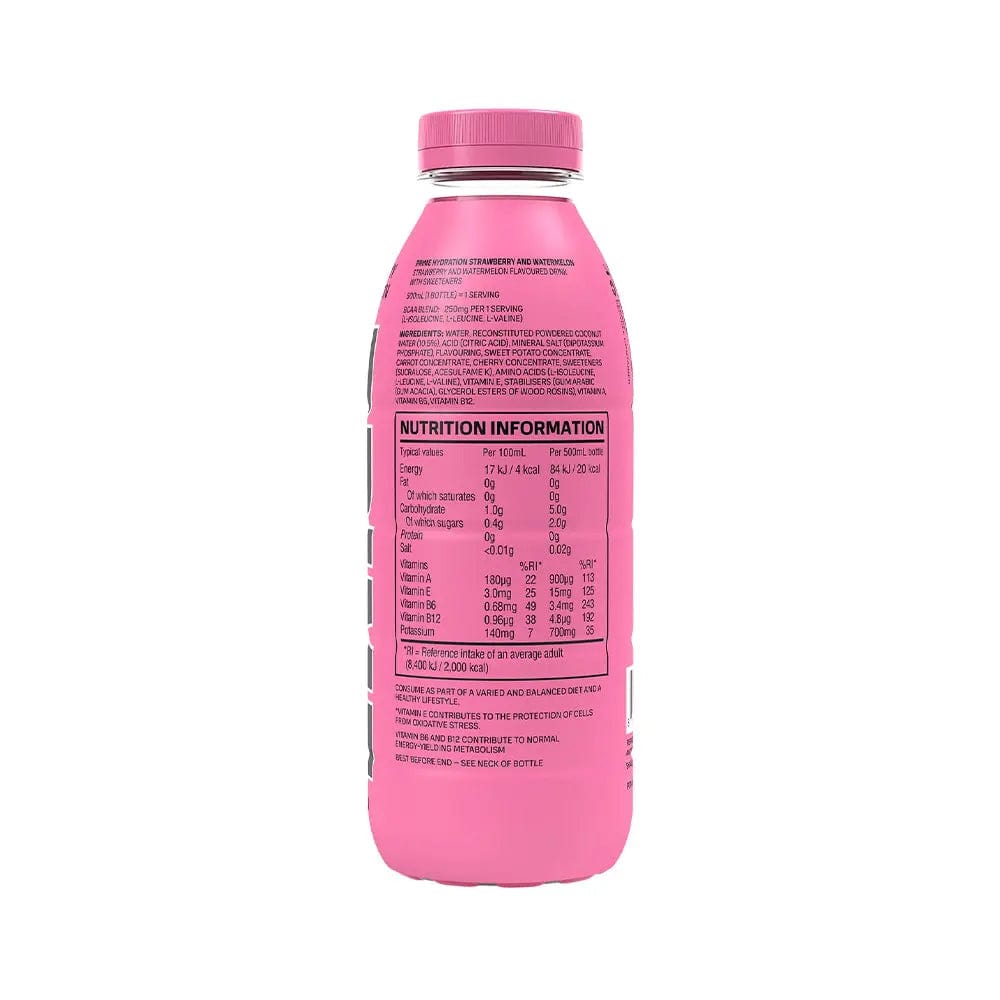 Achetez la boisson énergétique Prime PRIME Hydration 500 ml fraise-pastèque sur HighPowered.ch