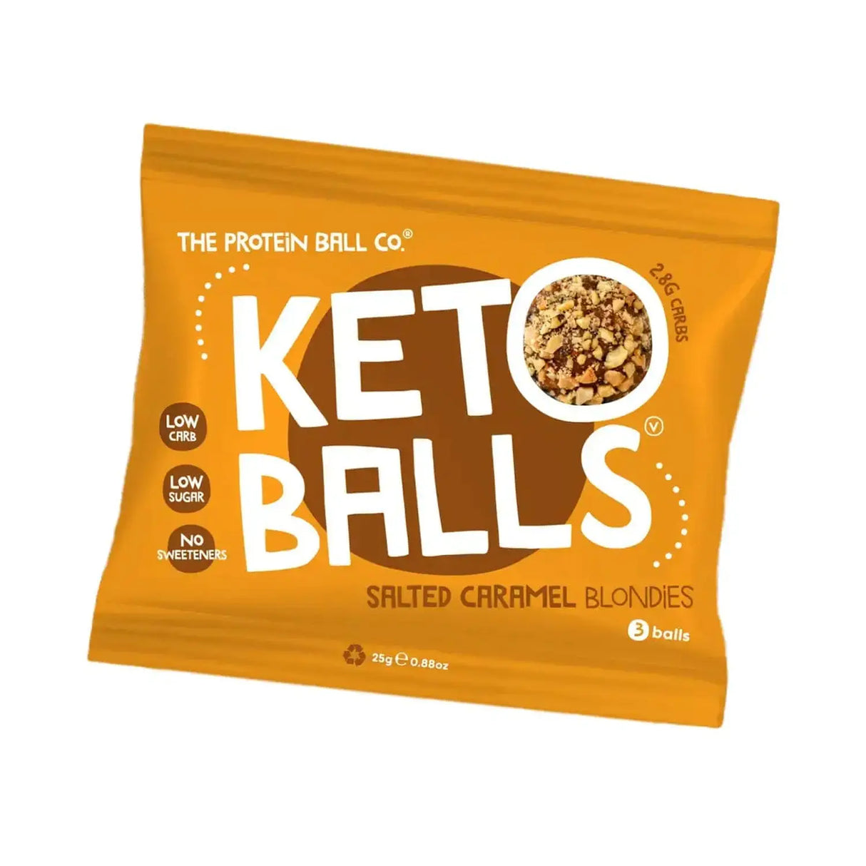 Achetez les blondies au caramel salé Keto Ball Snack 25 g de The Protein Ball Co sur HighPowered.ch