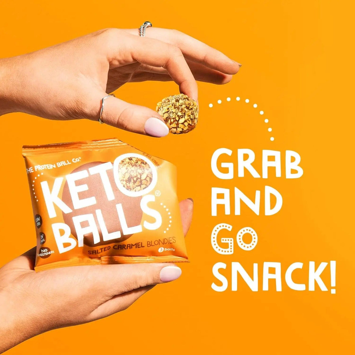 Achetez les blondies au caramel salé Keto Ball Snack 25 g de The Protein Ball Co sur HighPowered.ch
