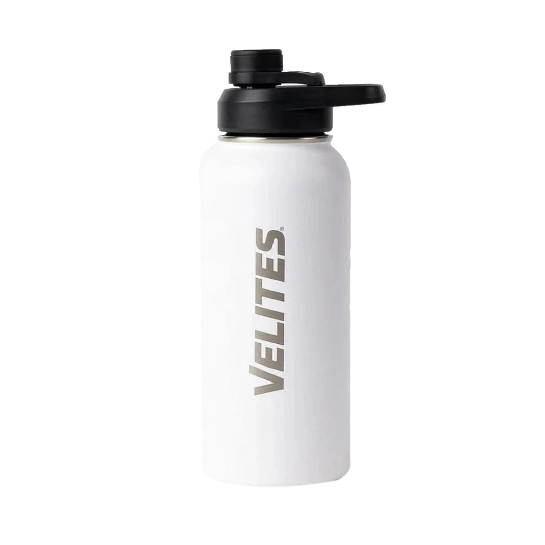 Isolierte Wasserflasche mit Mischkugel und praktischem Deckel (1000 ml) Weiss kaufen - Velites Trinkflaschen - Fitness Onlineshop