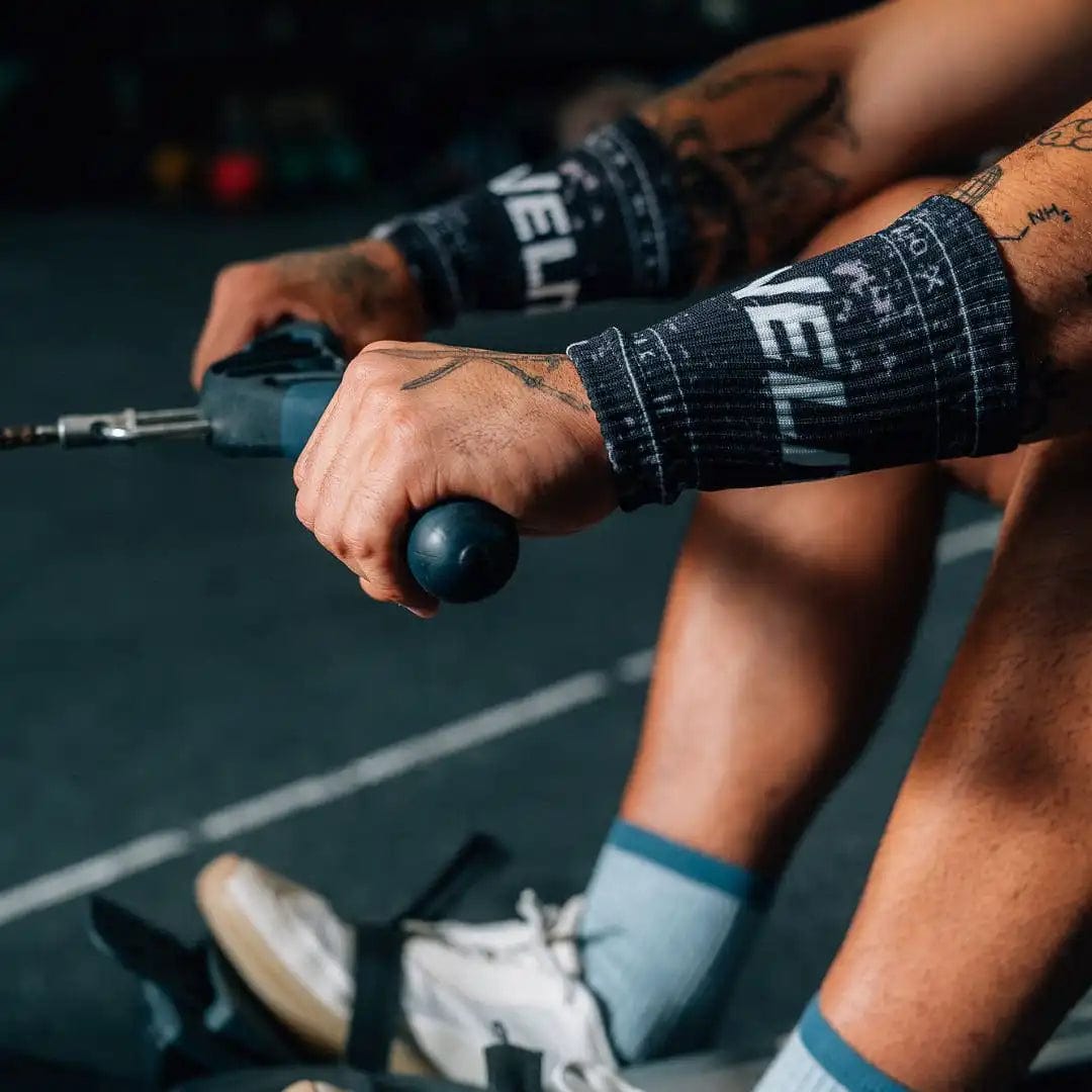 Acheter les bracelets Velites (bandes anti-transpiration) Hyrox (noirs) sur HighPowered.ch