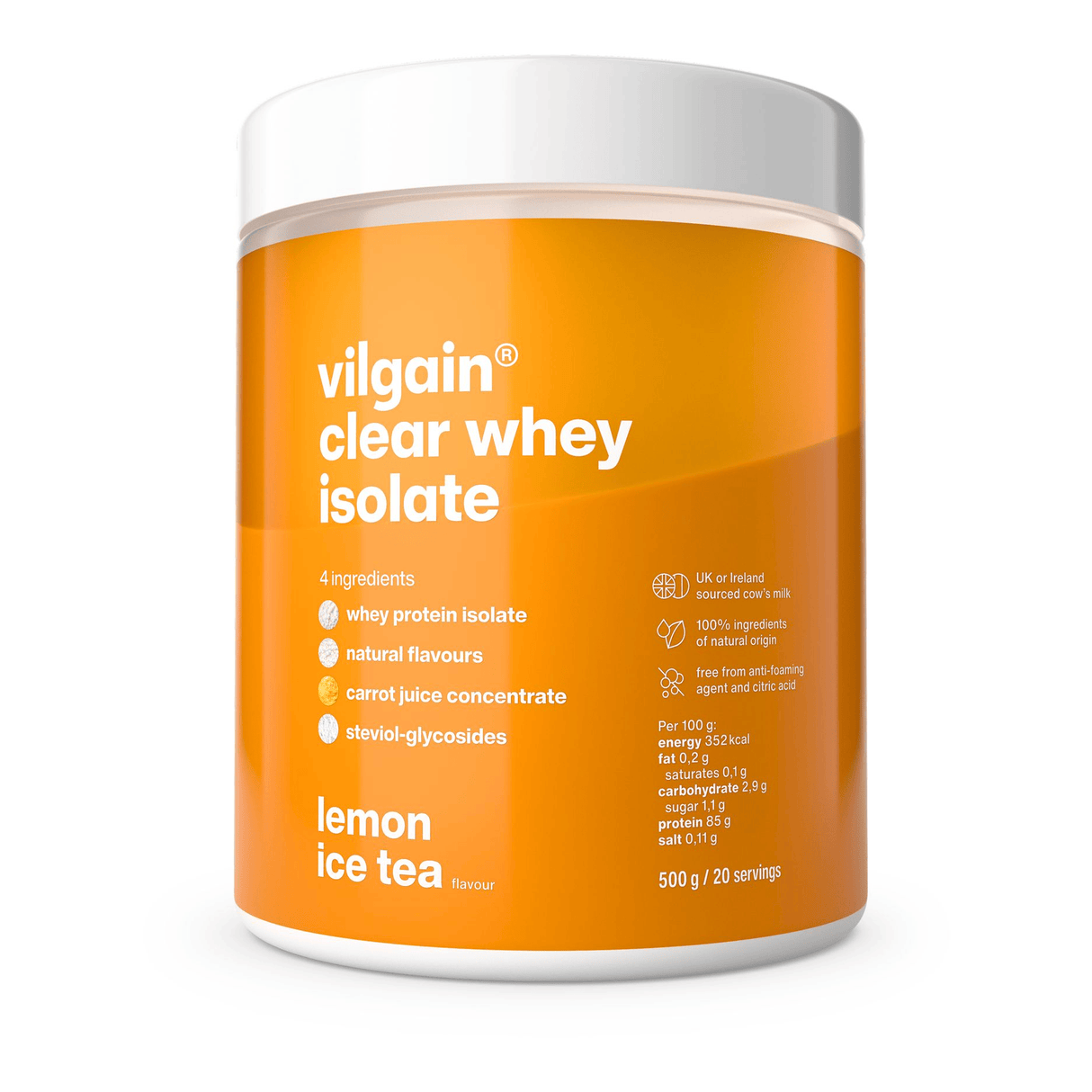 Clear Whey Isolate Lemon Ice Tea / 500 g kaufen - Vilgain Whey Proteinpulver - Fitness Onlineshop