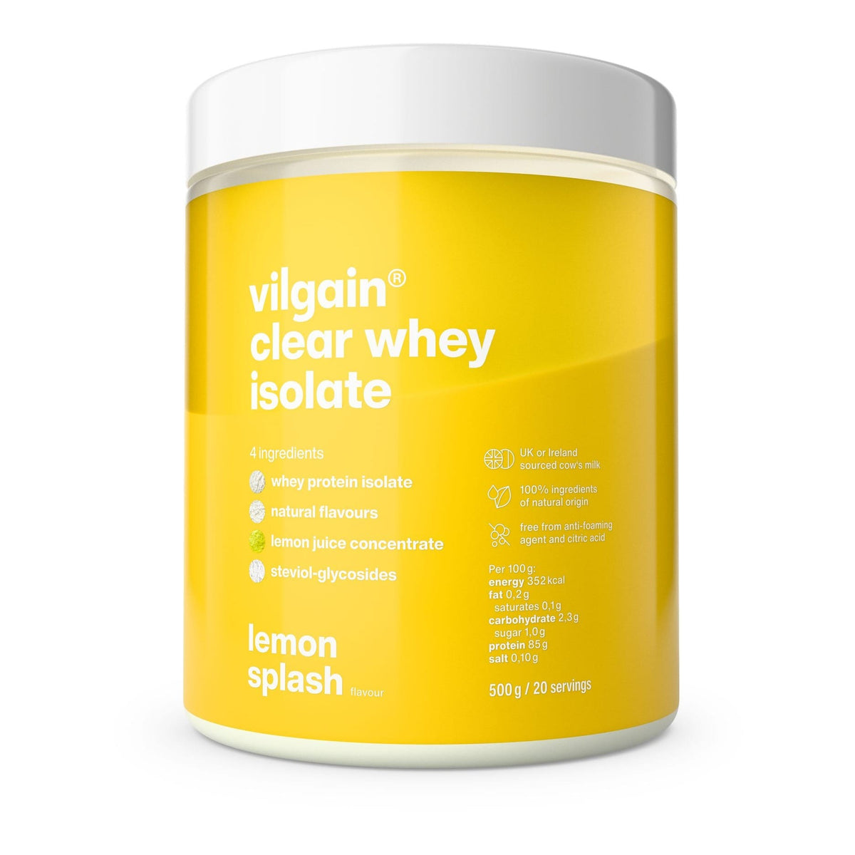 Clear Whey Isolate Lemon Splash / 500 g kaufen - Vilgain Whey Proteinpulver - Fitness Onlineshop
