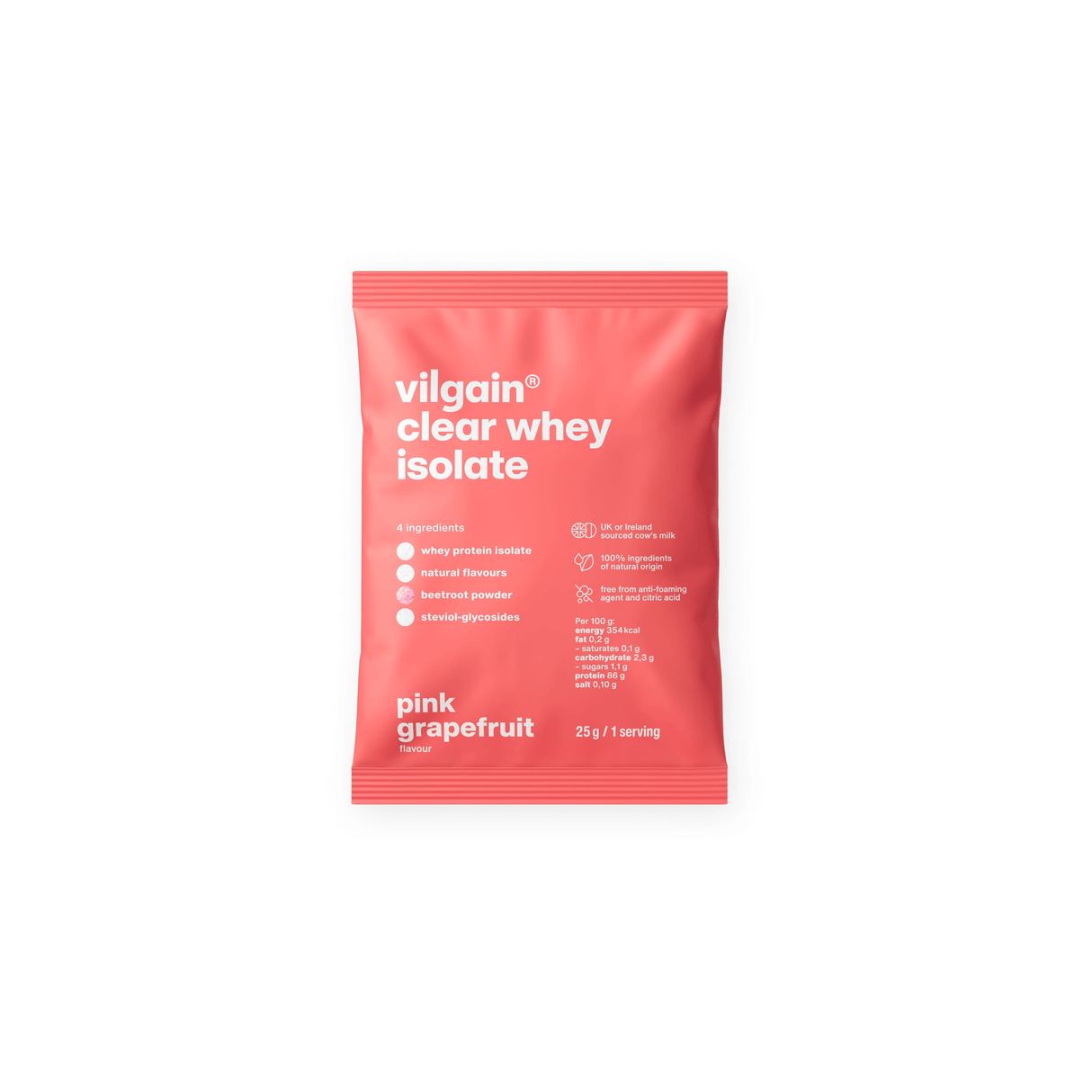 Clear Whey Isolate Pink Grapefruit / 25 g kaufen - Vilgain Whey Proteinpulver - Fitness Onlineshop
