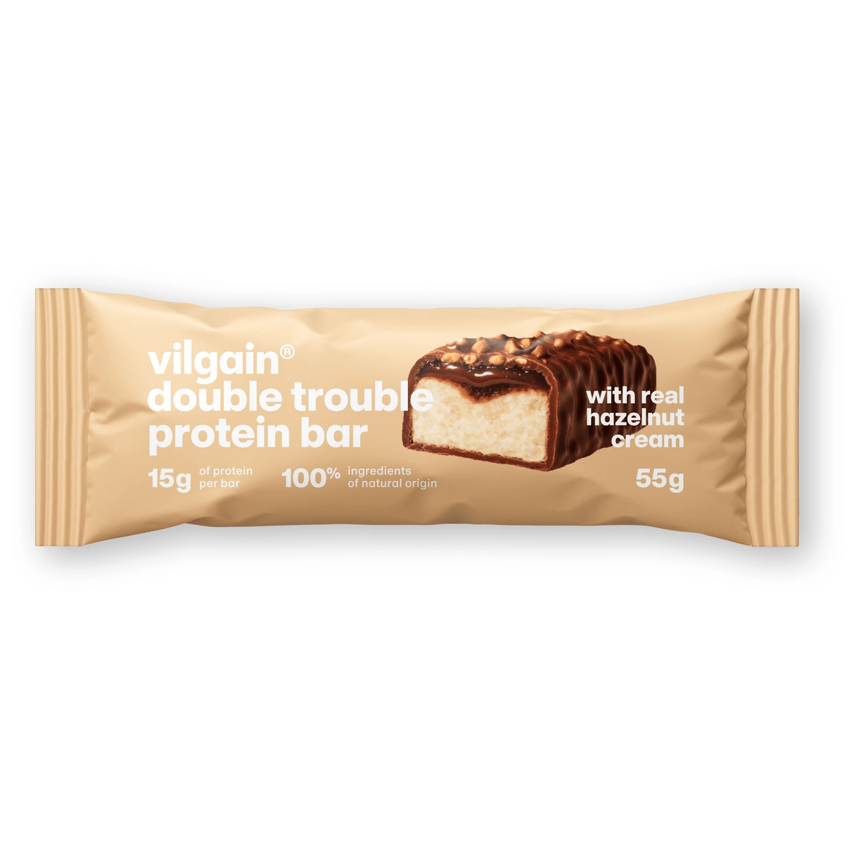 Double Trouble Protein Bar Haselnusscreme mit Milchschokolade / 55 g kaufen - Vilgain Proteinriegel - Fitness Onlineshop