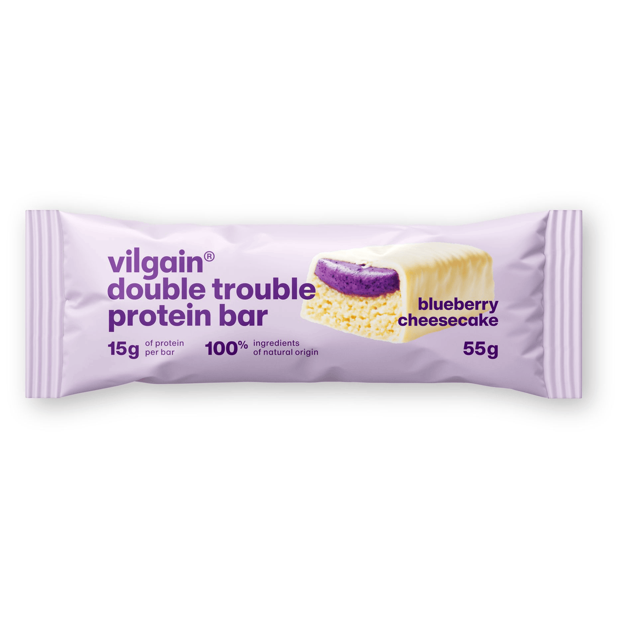 Double Trouble Protein Bar Heidelbeer-Cheesecake / 55 g kaufen - Vilgain Proteinriegel - Fitness Onlineshop