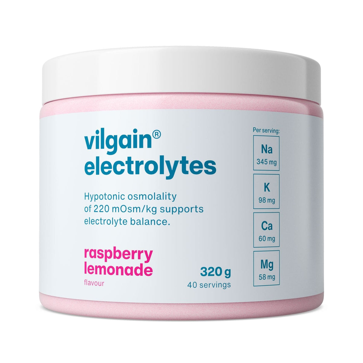Elektrolyte Himbeerlimonade / 320 g kaufen - Vilgain Elektrolyte - Fitness Onlineshop