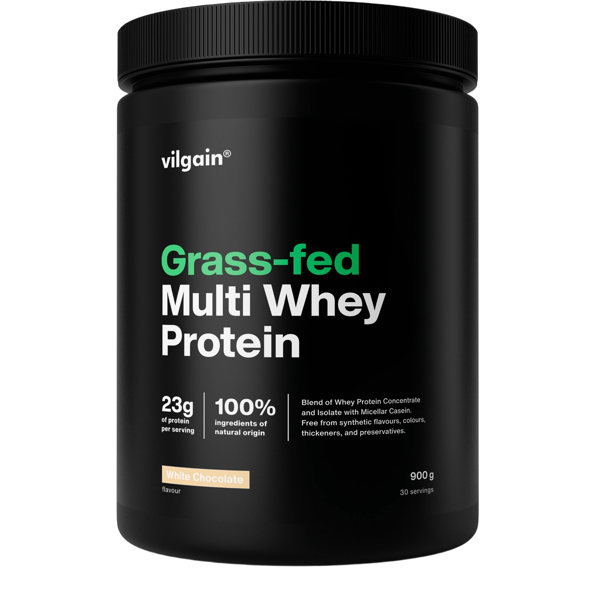 Grass-Fed Multi Whey Protein Weisse Schokolade / 900 g kaufen - Vilgain Whey Proteinpulver - Fitness Onlineshop