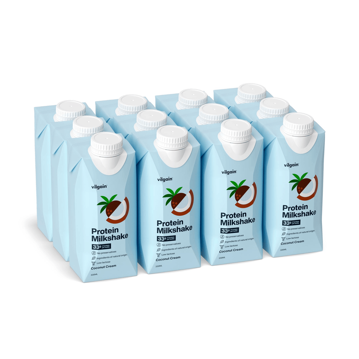 Protein Milkshake Kokosnusscreme / 12 x 330 ml kaufen - Vilgain Fertige Proteinshakes - Fitness Onlineshop