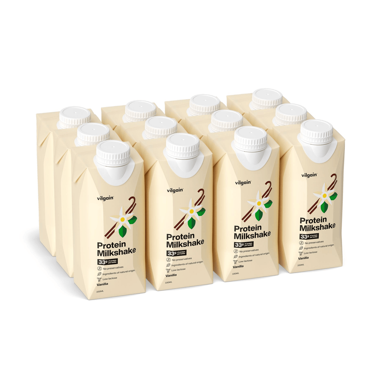 Protein Milkshake Vanille / 12 x 330 ml kaufen - Vilgain Fertige Proteinshakes - Fitness Onlineshop
