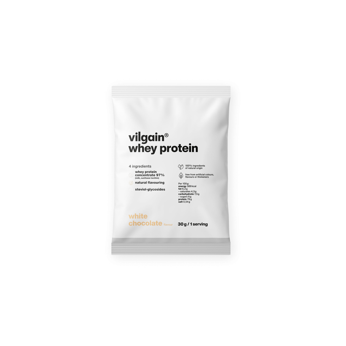 Whey Protein Weisse Schokolade / 30 g kaufen - Vilgain Whey Proteinpulver - Fitness Onlineshop