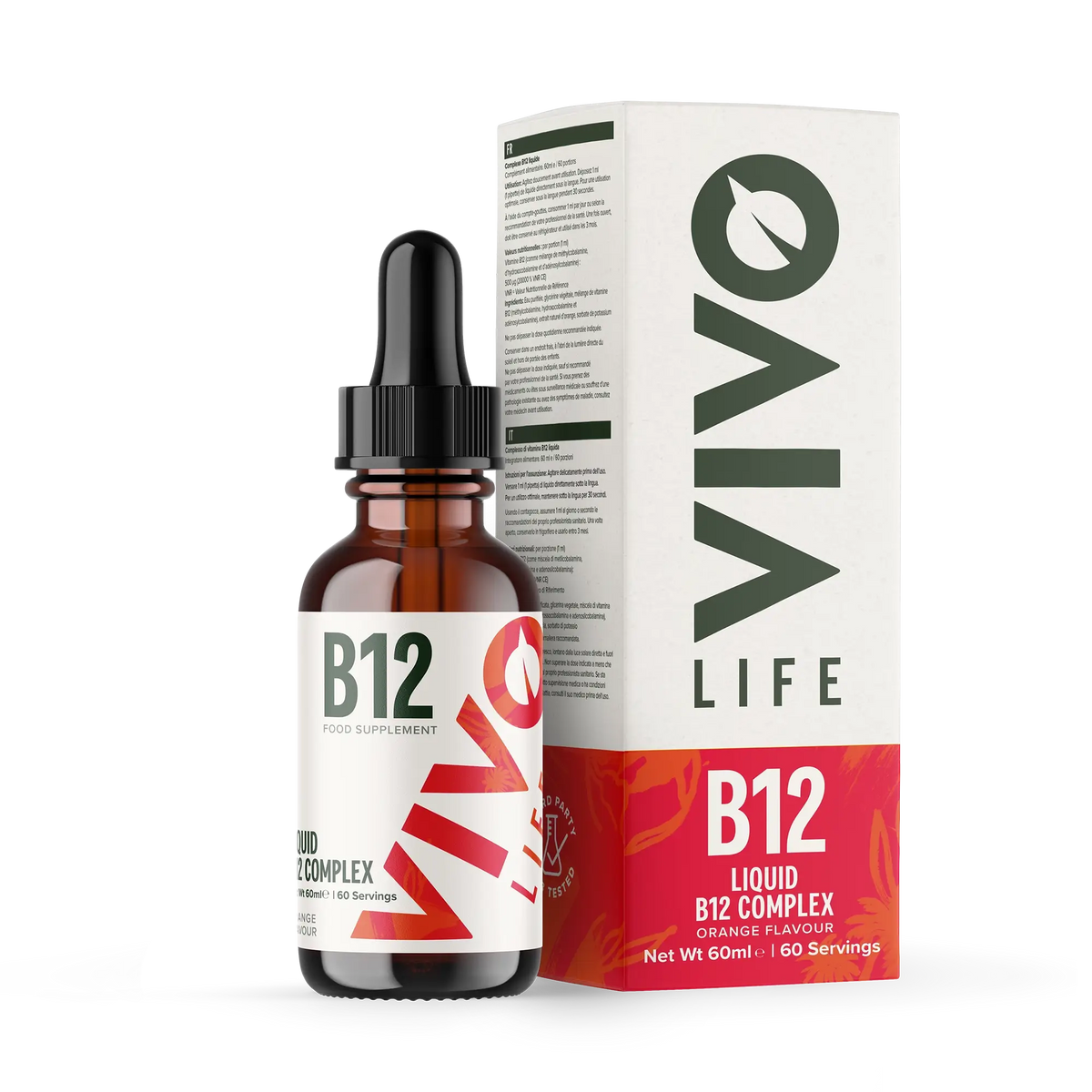 Liquid B12 Complex 60 ml kaufen - Vivo Life Vitamine - Fitness Onlineshop