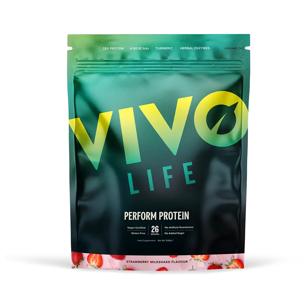 Perform Protein Strawberry Milkshake / 26 Portionen kaufen - Vivo Life Vegane Proteinpulver - Fitness Onlineshop
