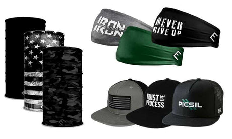 Image of bandanas, caps, and headbands