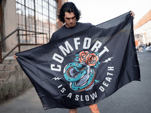 Comfort is a Slow Death Gym Flag kaufen -  2POOD Flags  - Fitness Onlineshop