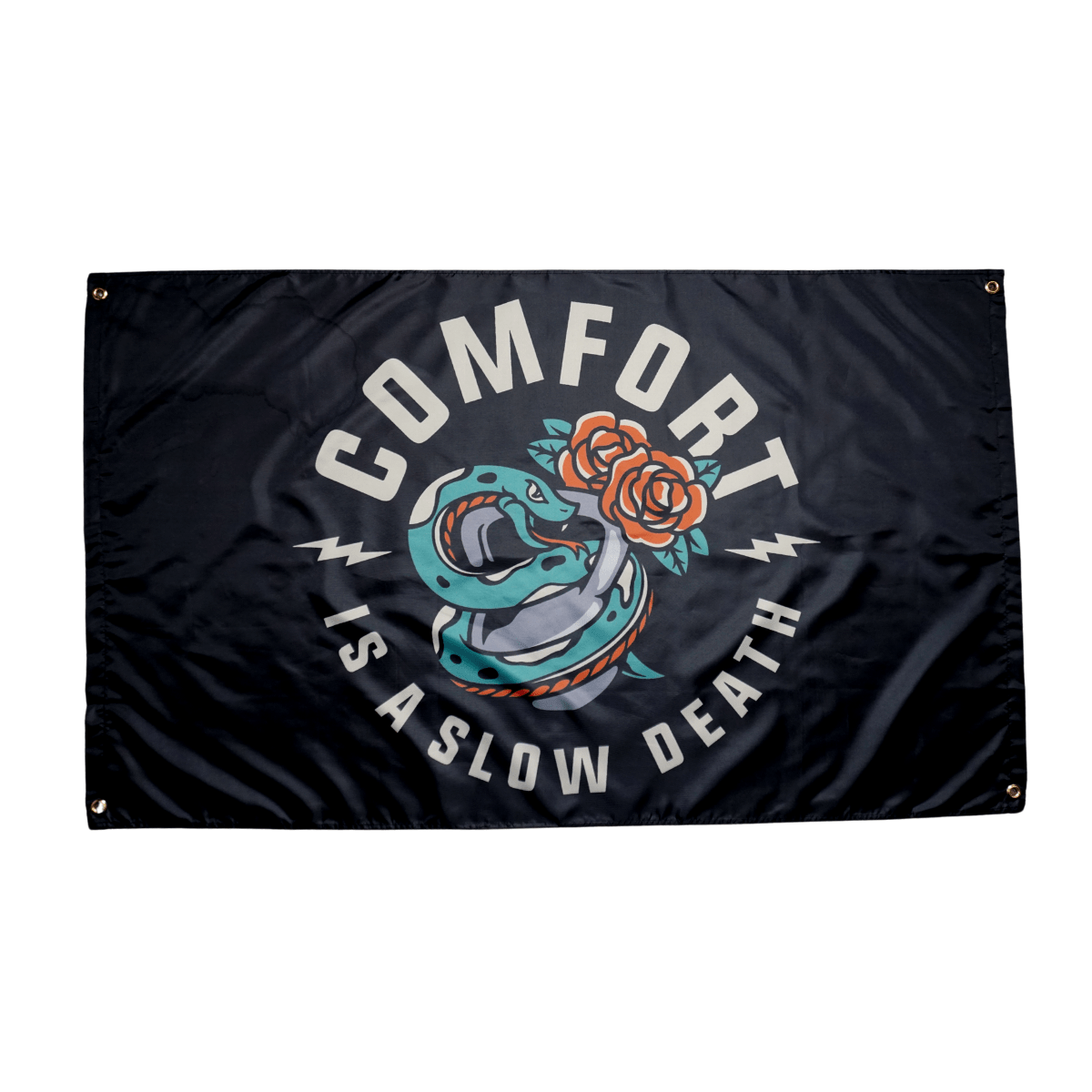 Comfort is a Slow Death Gym Flag kaufen -  2POOD Flags  - Fitness Onlineshop