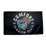Comfort is a Slow Death Gym Flag kaufen -  2POOD Flags  - Fitness Onlineshop