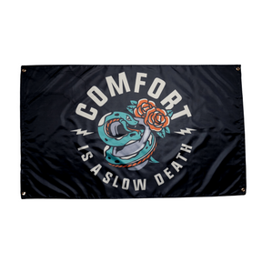 Comfort is a Slow Death Gym Flag kaufen -  2POOD Flags  - Fitness Onlineshop