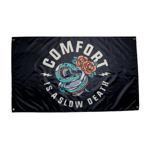 Comfort is a Slow Death Gym Flag kaufen -  2POOD Flags  - Fitness Onlineshop