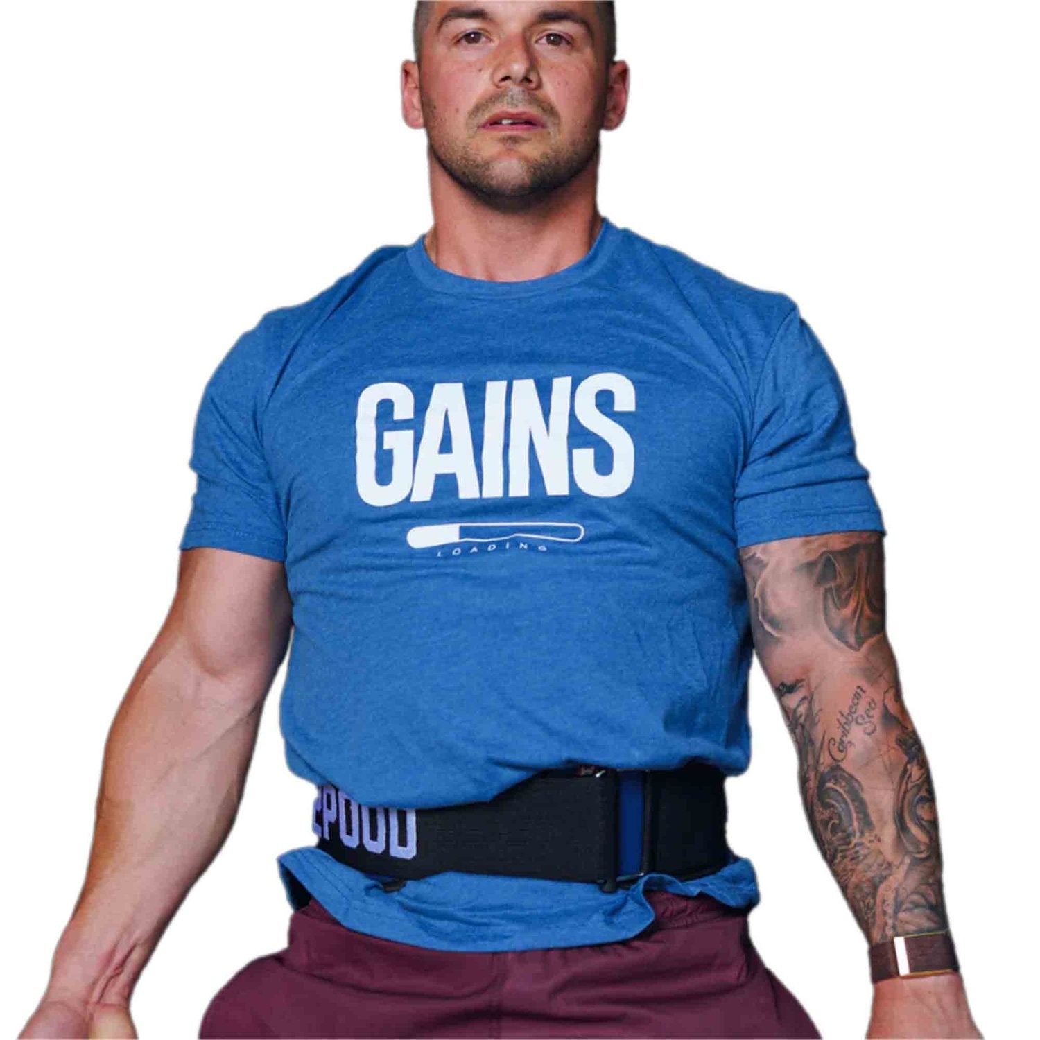 2POOD Gains Loading T-Shirt Blau kaufen bei HighPowered.ch