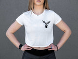 Buy the 2POOD Lift More Talk Less Crop Top - White at HighPowered.ch
