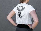 Buy the 2POOD Lift More Talk Less Crop Top - White at HighPowered.ch