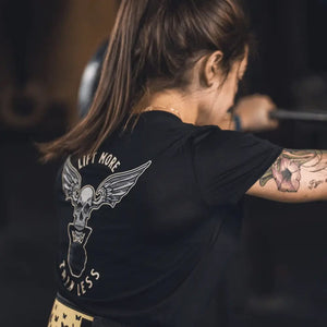 2POOD Lift More Talk Less Crop Top - Schwarz Schwarz kaufen bei HighPowered.ch