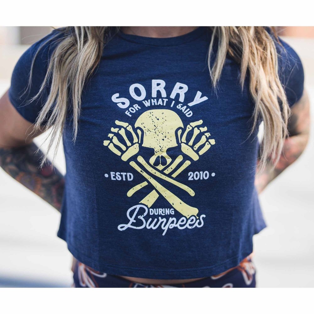 2POOD Sorry For What I Said During Burpees Crop Top Blau kaufen bei HighPowered.ch