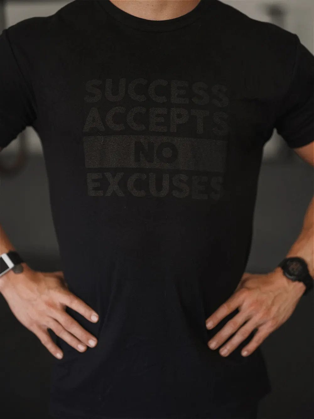 Buy the "Success Accepts No Excuses" T-shirt - 2POOD Men's Tops - Fitness Online Store