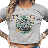 Shop "Weights Before Dates" Crop Top - 2POOD Women's Tops - Fitness Online Store