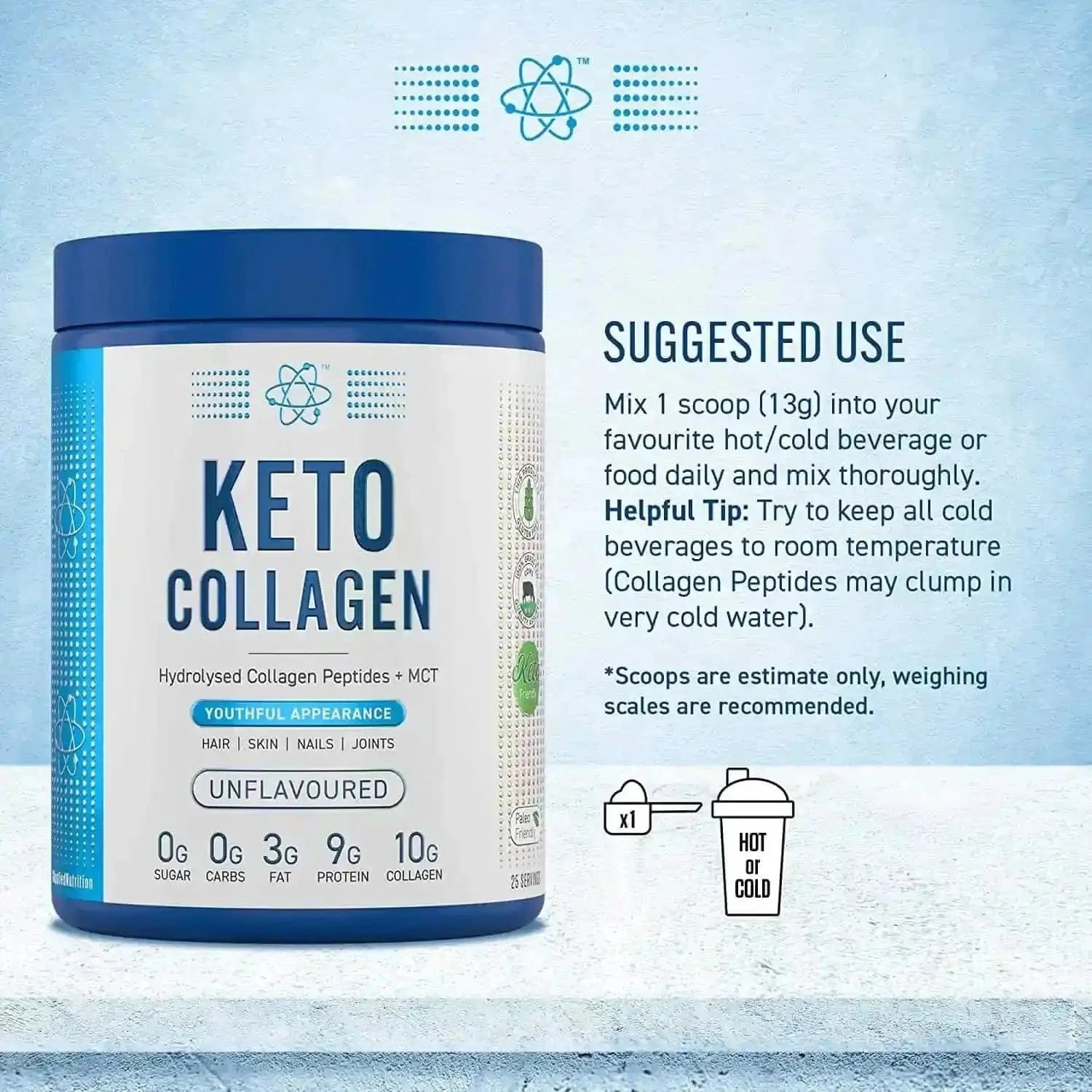 Applied Nutrition Keto Collagen (325 g) kaufen -  Applied Nutrition Kollagen  - Fitness Onlineshop