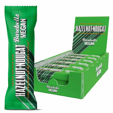 Achetez les barres protéinées végétaliennes Barebells Barebells 12 x 55 g au goût noisette-nougat sur HighPowered.ch
