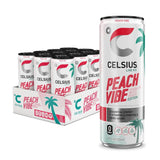 Buy Celsius Energy Drink 12 x 355 ml / Peach Vibe -  Celsius Energy Drinks  - Fitness Online Store