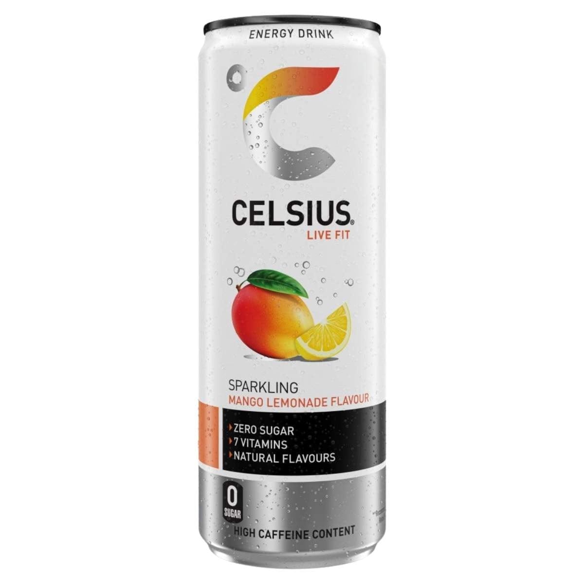 Celsius Energy Drink 355 ml / Mango Lemonade kaufen -  Celsius Energiedrinks  - Fitness Onlineshop