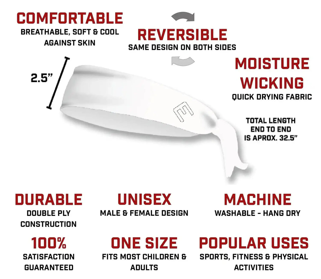 Elite Athletic Gear White Lightning Tie Headband kaufen bei HighPowered.ch