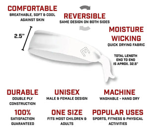 Elite Athletic Gear White Lightning Tie Headband kaufen bei HighPowered.ch