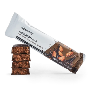 Collagen Bar Dark Chocolate Almond 55 g kaufen -  edubily Proteinriegel  - Fitness Onlineshop