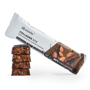 Collagen Bar Dark Chocolate Almond 55 g kaufen -  edubily Proteinriegel  - Fitness Onlineshop