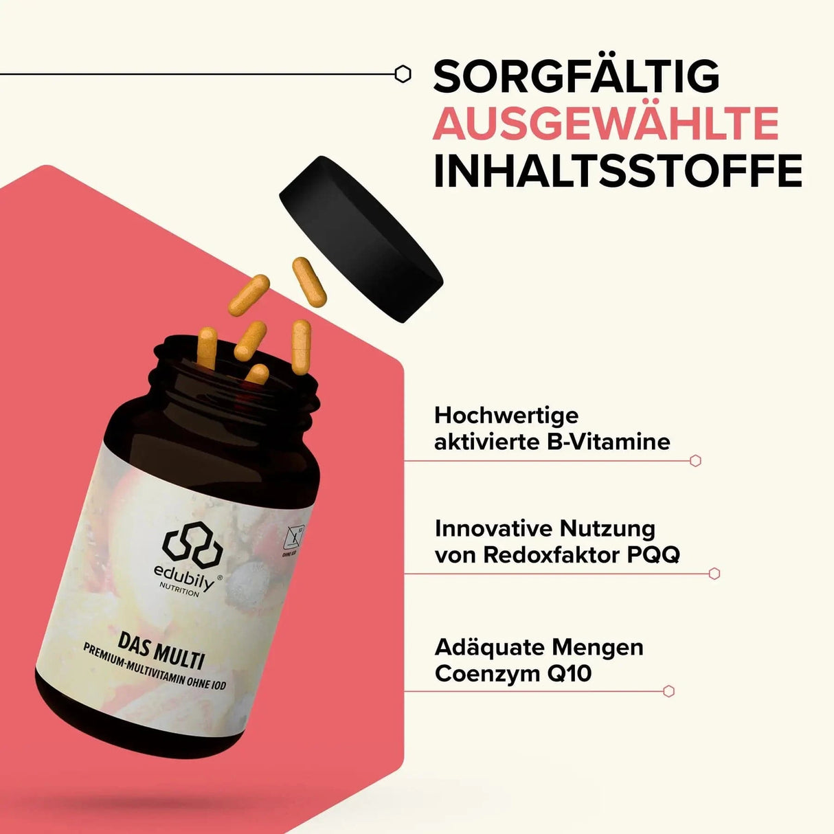 Das Multi - Premium Multivitamin kaufen -  edubily Vitamine  - Fitness Onlineshop