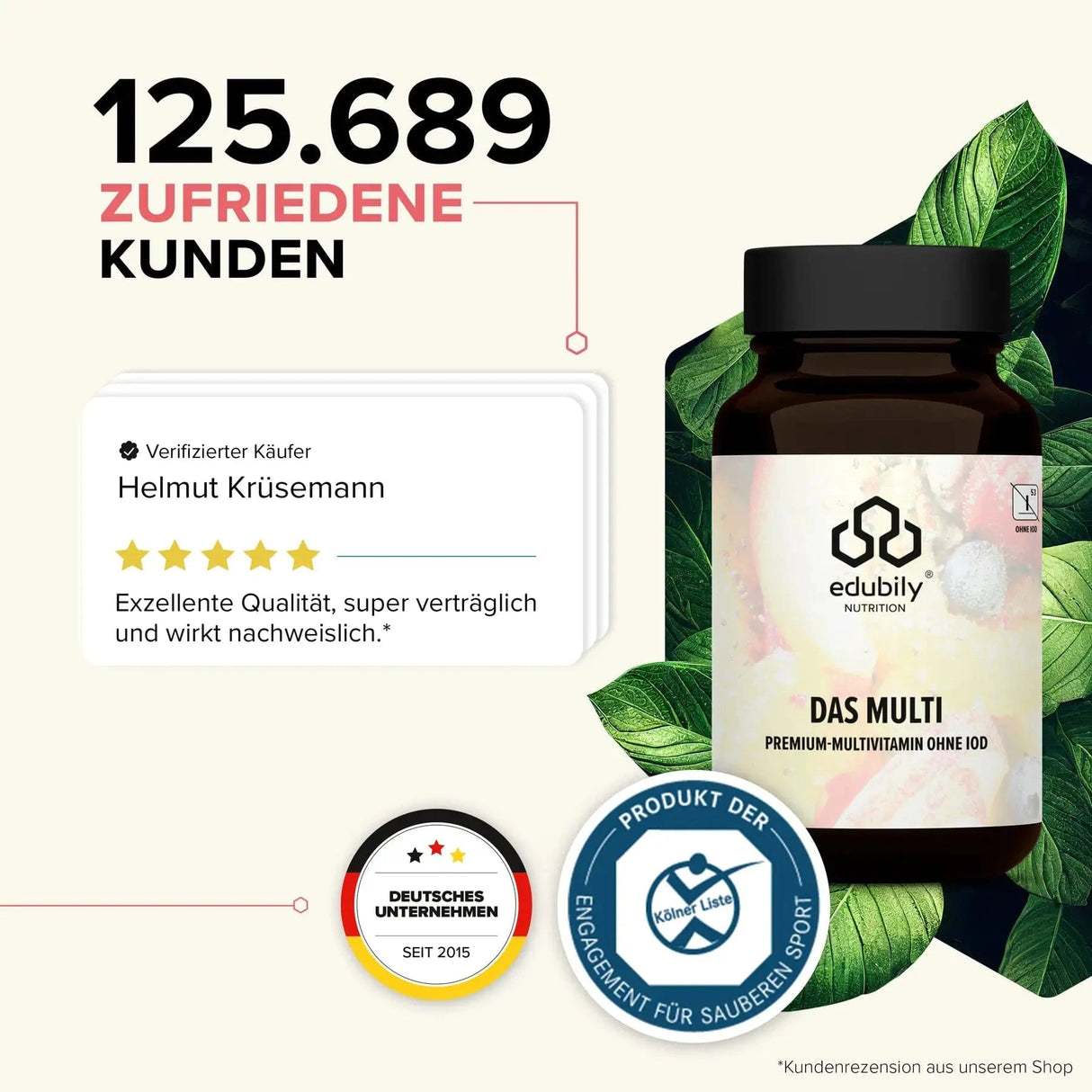 Das Multi - Premium Multivitamin kaufen -  edubily Vitamine  - Fitness Onlineshop