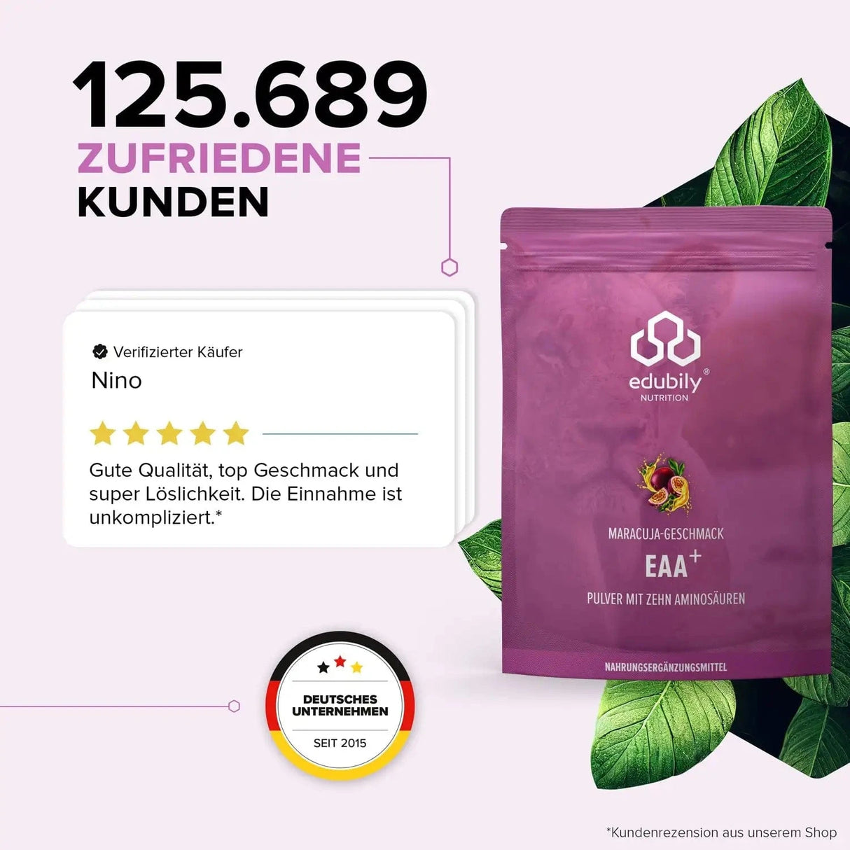 EAA⁺ Pulver (Essenzielle Aminosäuren) kaufen -  edubily EAA  - Fitness Onlineshop