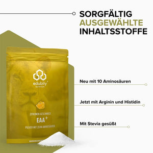 EAA⁺ Pulver (Essenzielle Aminosäuren) kaufen -  edubily EAA  - Fitness Onlineshop