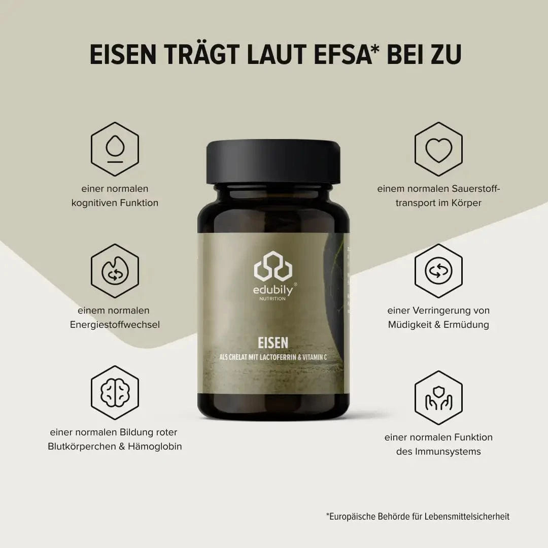 Eisen Kapseln mit Lactoferrin kaufen -  edubily Eisen  - Fitness Onlineshop