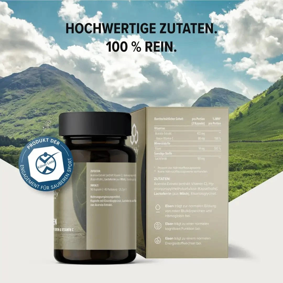 Eisen Kapseln mit Lactoferrin kaufen -  edubily Eisen  - Fitness Onlineshop