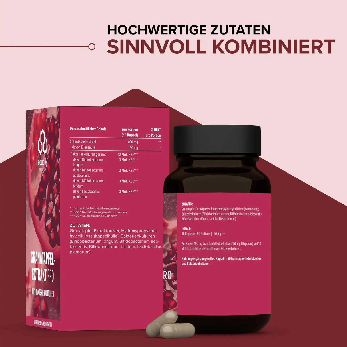Granatapfel-Extrakt PRO kaufen -  edubily Extrakte  - Fitness Onlineshop