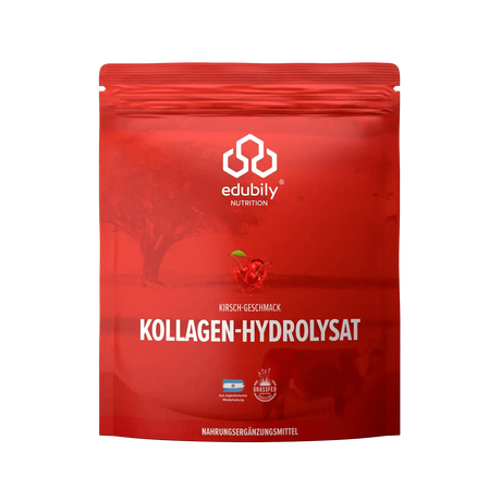Kollagen-Hydrolysat Pulver 750 g / Kirsche kaufen -  edubily Kollagen  - Fitness Onlineshop