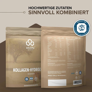 Kollagen-Hydrolysat Pulver kaufen -  edubily Kollagen  - Fitness Onlineshop